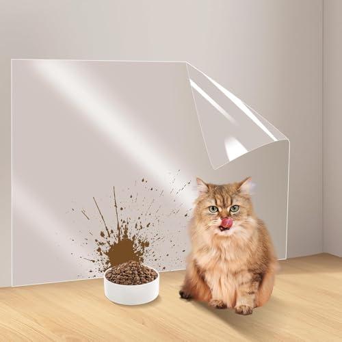 Wall Protector Self Adhesive 500 x 40 cm Clear Plastic Static Cling Protector Film, Electrostatic Wall Protectors Transparent Static Sticker, Waterproof-Oil-Proof for Walls Kitchen Furniture Stickers