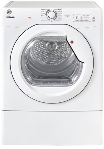 HLEV8LG 8kg Vented Tumble Dryer – White | Freestanding Dryer with Sensor Dry, Delay Start, Easy Iron, C Energy Rated, 14 Programmes, Large Door, Reverse Action Drum
