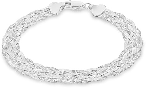 Tuscany Silver Dam – handkedja 925 rund slipning diamant 8.29.6672, 8 29 cm, Sterlingsilver metall silver