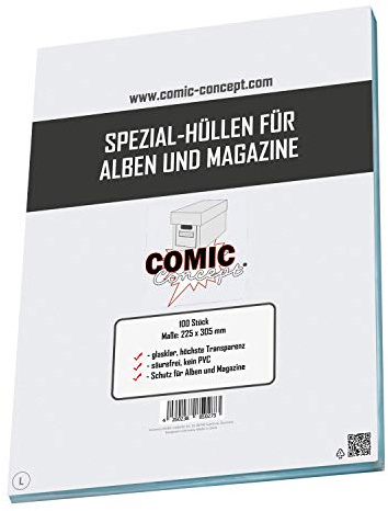 Comic Concept Fundas especiales (sin lengüeta) para álbumes y revistas (225 x 305 mm)