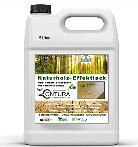 Parkettlack Möbellack Holzlack Naturholzeffekt Lack Matt Naturholz Effektlack (5 Liter)