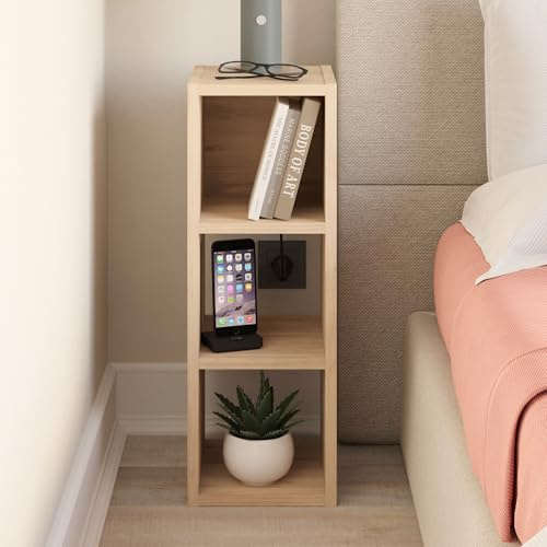 YOUR HOME RULEZ Furniture Unit - Multi Purpose Bedside Table, Bathroom & Kitchen Organisation, Shelves, Bookshelf, Coffee & Side Table, TV Unit, Sideboard (Oak, Small)