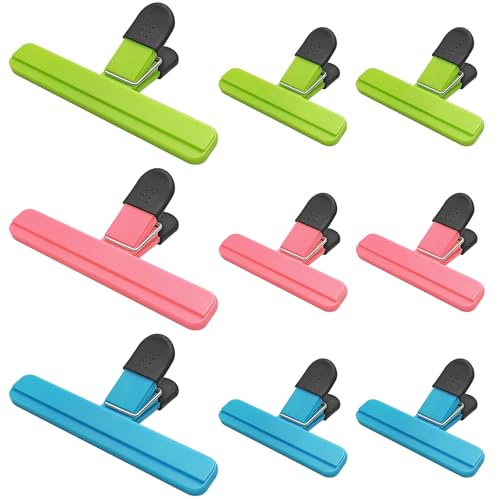 ALLTOP Chip Clips – Upgraded Wide Opening Food Bag Sealing Clips for Kitchen Storage Accessories - 9Pcs