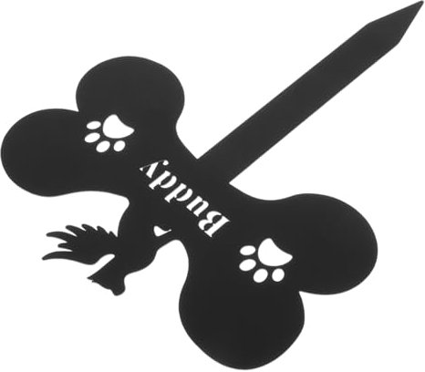 Happyyami Piquet Commémoratif Os pour Chien Marqueur De Tombe Métal Décoration De Jardin pour Animaux De Compagnie