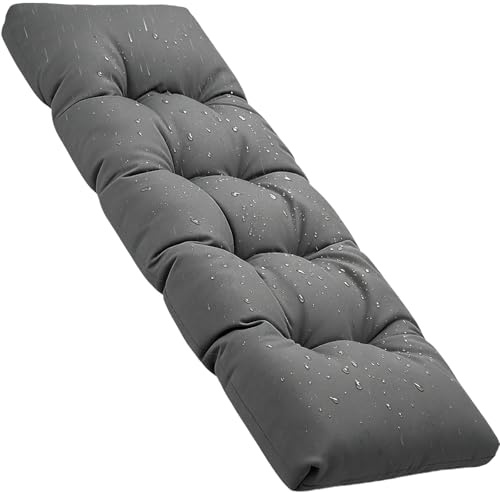 Trädgårdsbänkdyna för utomhusbruk 90/100/140/120cm,halksäker bänkdyna för 2–3 personer med fästband,8 cm tjock sittdyna för matbänk,rektangulär bänkdyna för uteplats och(Color4,35x140x8cm)