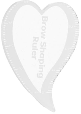 SHINEOFI Plantilla para Cejas en Forma de Corazón de Plástico Reutilizable de 5.3x4.2cm para Delineado Preciso, Adecuado para Uso en Estudio o Viajes