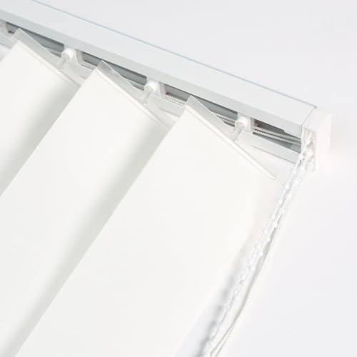MADECOSTORE Rail pour lamelles Verticales 89mm Ouverture latérale - Blanc - L320cm