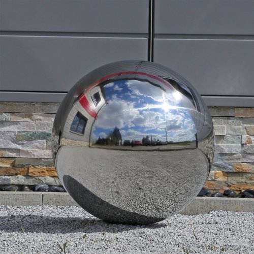 CLGarden 48cm große Kugel aus Edelstahl Edelstahlkugel poliert für Garten V2A Stahl Gartenkugel Dekokugel