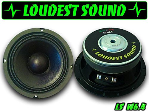 COPPIA Loudest Sound Professional Mid Woofer LS W6.4 16 cm medio bassi 165mm ideali per predisposizioni auto audio spl