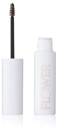 FLOWER BEAUTY By Drew Barrymore Fiber Fix Eyebrow Gel - Tinted Brow Mascara + Fixative for Eyebrows -Long-Lasting + Natural Finish -Vegan + Cruelty-Free - Light Brown