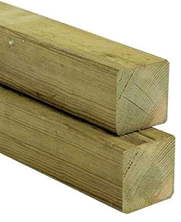 Gartenwelt Riegelsberger Kantholz Kiefer imprägniert 70x70 mm Höhe 60 cm Pfosten Konstruktionsholz 4-seitig glatt Holzzaun Holz Zaun