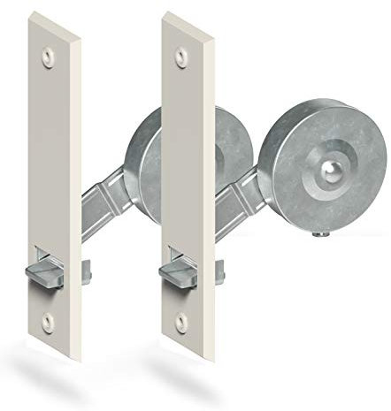 markiso® 2 Stück Rolladen Gurtwickler unterputz Farbe Weiß, Rollladen Aufwickler Lochabstand 160mm | für Maxigurte bis 23mm, Einlassgurtwickler inkl. 4 Abdeckungen