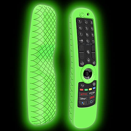 Funda de Silicona para Mando LG Magic MR21GA MR22GA MR23GA MR24GA Antideslizante Funda Protector Compatible con Mando TV LG Magic Control 2021-2024 (Glow Green)