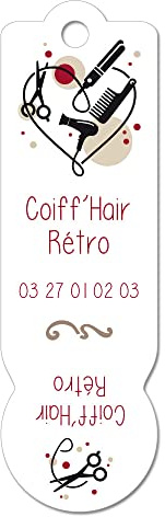 Adzif.biz Le sticker de decoration - Jetons de Caddie Personnalisable en plexi. Idée Cadeau Fin d'année pour Coiffeur. Lot de 70 jetons Caddie pour Porte-clés. Plexi 2mm, 7,5X2,3cm