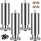 SHUIOG Lot de 4 pieds de meubles en acier inoxydable - Réglable en hauteur - Pieds ronds - Pour table, lit, armoire, canapé, meuble - M8, 30 cm