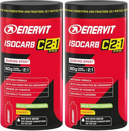 Enervit, Isocarb C2:1PRO, Barattolo 650 Grammi, Bevanda Energetica Isotonica, con 60 Grammi di Carboidrati per Porzione, Integratore Alimentare per Attività di Resistenza ad Alta Intensità
