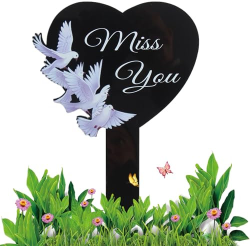 Plaques Commémoratives pour Tombes - Stèles Commémoratives Décorations De Cimetière pour Maman,Plaques Étanc hes Noires Personnalisées pour Fête des Mères Et Anniversaires