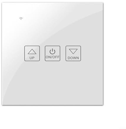 HomeVortex Smart Touch Dimmer Switch WiFi Connected Light Controller With Tempered Glass Panel Manual Brightness Adjustment Wall Mounted Smart Home Light Switch White