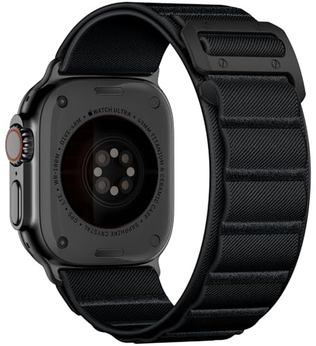 Bandletic Sportarmband för Apple Watch Ultra/Ultra 2 (49 mm), Robust loop-armband, mjukt elastiskt med G-krok, 46 mm (Series 10), 45 mm (Series 9/8/7), 44 mm (SE2/SE/6/5/4), 42 mm (3/2/1)