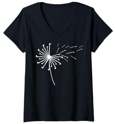 Donna Dente di Leone Bastone da Hockey Camicia per Giocatore di Hockey su Prato Maglietta con Collo a V