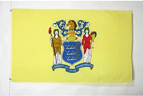 BANDIERA NEW JERSEY 150x90cm - BANDIERA STATO AMERICANO – USA - STATI UNITI 90 x 150 cm - AZ FLAG
