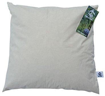 myZirbe Almohada de Almohada de Almohada de Pino Llena de Escamas de Piedra 100% Alpes Zirbenholz Tamaño: 40 x 40 cm