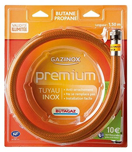 Gazinox - Tuyau Inox Butane Propane 1M Premium