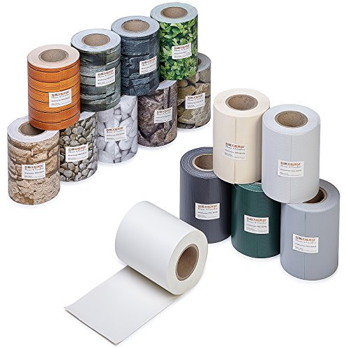 ESTEXO Profi Qualität PVC Sichtschutz-Streifen, Zaunblende, Folie, Doppelstabmatten, Zaun, Zaunfolie (70 Meter = 2 x 35 Meter, Buchsbaum-Optik)