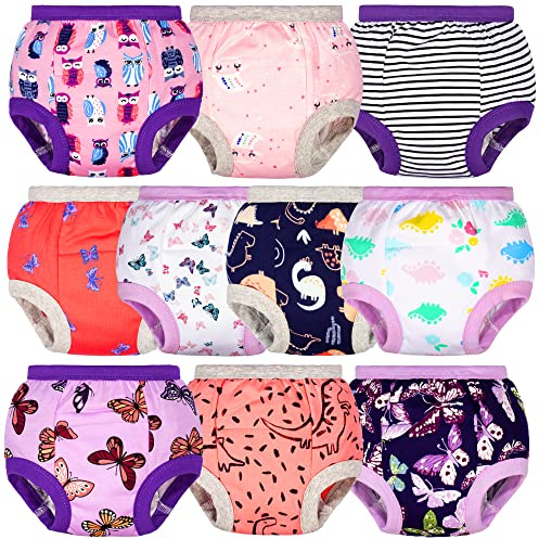 BIG ELEPHANT Baby Mädchen 6er-Pack Töpfchen-Unterwäsche, gepolsterte, saugfähige Blumen-Trainingshose für Kleinkinder, 5 Jahre