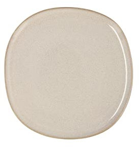 Bidasoa Ikonic Plato Llano Cerámico 20,2x19,7cm Gres Apto Microondas Borde Fino