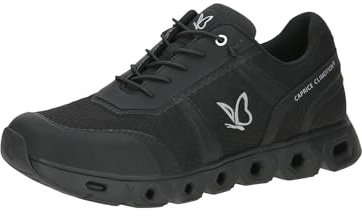 CAPRICE Damen Sneaker flach mit Schnürsenkeln Vegan, Schwarz (Black/Blk Sole), 40 EU