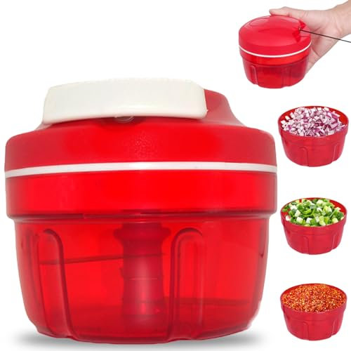 Hachoir à oignons, légumes, oignons, ménage, cordon de serrage, coupe-légumes, hachoir manuel pour salade, viande, ail, noix, fruits, herbes, accessoires de cuisine