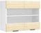 VCM Küchenschrank hängend | Maße ca. H. 60 x B. 80 x T. 31 cm | Hängeschrank mit Zwei Drehtüren | Küchenschrank mit Glas | Küchenmöbel – Fasola