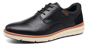 DECARSDZ Mens Casual Dress Shoes Oxford Shoes Business Formal Derby Men's Sneakers Walking Shoe A073 Black
