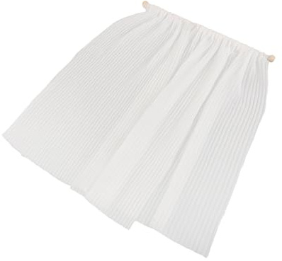 Kisangel Dockhus Eleganta Broderade Gardiner i Genomskinligt Dekorativa Små Draperier för Dockhusets Vardagsrumsmöbler och Fönsteraccessoarer