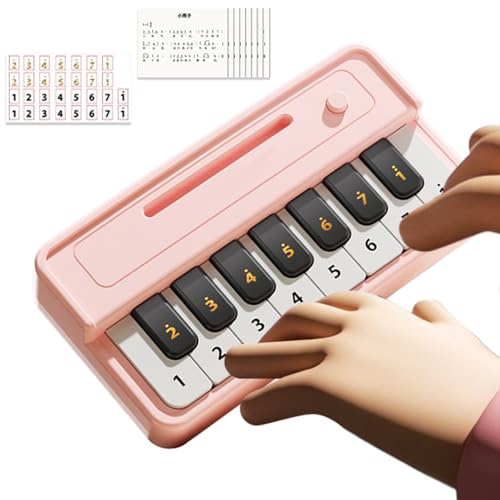 Piano Giocattolo, Educativo Apprendimento Precoce Portatile Sensoriale, Pianoforte da Viaggio per Bambine con Libro di Canzoni, Per Bambini, Casa, Viaggio, Compleanno, Natale