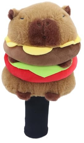 Protección para palos de golf | Cubierta de almacenamiento en forma de Kapybara para palos de golf - Fundas de felpa con diseño lindo Fundas para cabeza de conductor de golf, para uso en exteriores e