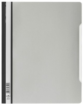 Durable 257010 Quick File with Transparent Cover, Extra Wide, 50 Pieces, Grey