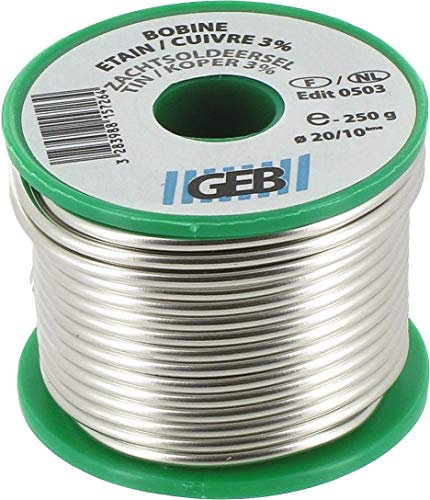 GEB - Materiale di saldatura - Bobina Filo Saldatura stagno/3% rame Ø2 mm - 100 g
