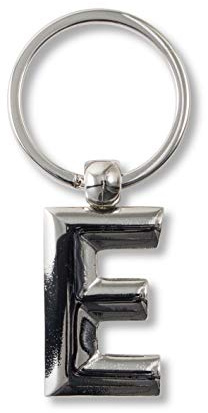 If Metal Letter Keyring Personalised Alphabet Letters - Silver -E Schlüsselanhänger 7 Centimeters Silber (Silver)