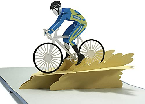 CUTPOPUP Bicycle - Pop-Up-Karte für Radfahrer, Fahrrad, Vatertag, Pop-Up-Karte, 3D-Popup-Grußkarten, handgefertigte 3D-Popup-Geburtstagskarte US8-OC186