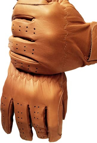 Gants d'équitation pour homme en cuir 100 % véritable Marron foncé, marron clair et noir Taille M