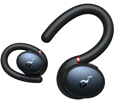 soundcore by Anker, Sport X10 Bluetooth 5.2 Kopfhörer für Sport, Drehbare Ohrbügel, Tiefer Bass, IPX7 Wasserschutz, Schweißfest, 32 Std. Akku (Schwarz)