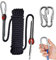 Kletterseil 10M,Allzweckseil mit 2 Karabiner,Durchmesser 10 mm,Fischerei Bergung Seil,Festmacherleine,Leine,Strick,Flechtleine,Heavy Duty Seil für Outdoor