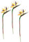 Künstliche Blume Strelitzie Paradiesvogelblume Exotischer Dekozweig Zweig Einzelblume Dekoblume Tropische Vase Arrangement Gesteck Stielblume Gold Hochzeit Hawaii Party Themenparty Dekoration