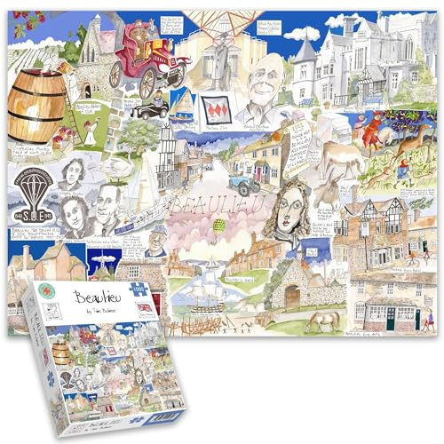 1000 Piece Jigsaw Puzzle Beaulieu New Forest in Hampshire By Tim Bulmer - For Adults, Large Puzzle Challenging To Complete But Fun And Humorous Size 66cm X 50cm
