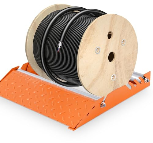 Cable Dispenser Portable Multi Purpose Wire Reel Holder - 1100lb Heavy Duty Capacity for 12-27 Diameter Reels | Cable Roller Stand​