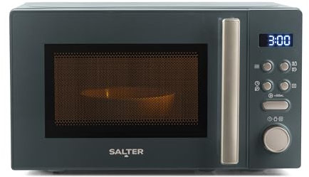 Salter Marino Digital Microwave – 20L Freestanding Solo Microwave Oven, 8 Auto-Cook Functions, Time & Weight Defrost, 95 Minute Timer, Dial & Button Control, 25.5cm Glass Turntable, Easy Clean, 800W