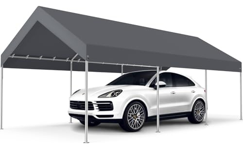 MASTERCANOPY 3x6M Heavy Duty Carport Car Canopy Outdoor Storage Shed Garage Party Tent Gazebo, Grey