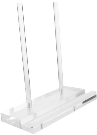 HOMOBABE Clear Acrylic Display Stand for Cookbooks and Tablets Sturdy Transparent Book Holder for Kitchen Counter Space Saving Plate and Menu Easel Versatile Desktop Display for Photos